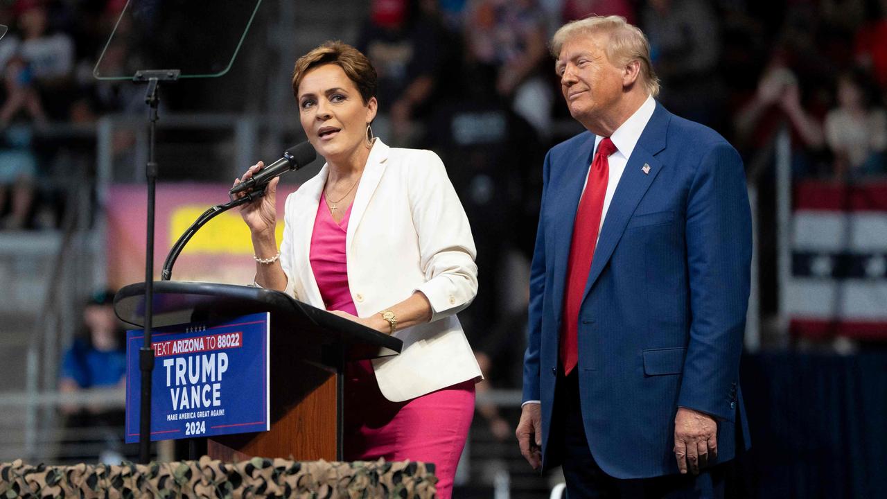 Trump invited Arizona Republican US Senate candidate Kari Lake on stage. Picture: Rebecca Noble/Getty Images