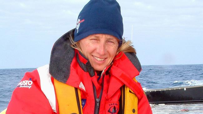 Adrienne Cahalan during her round the world speed record breaking sail.