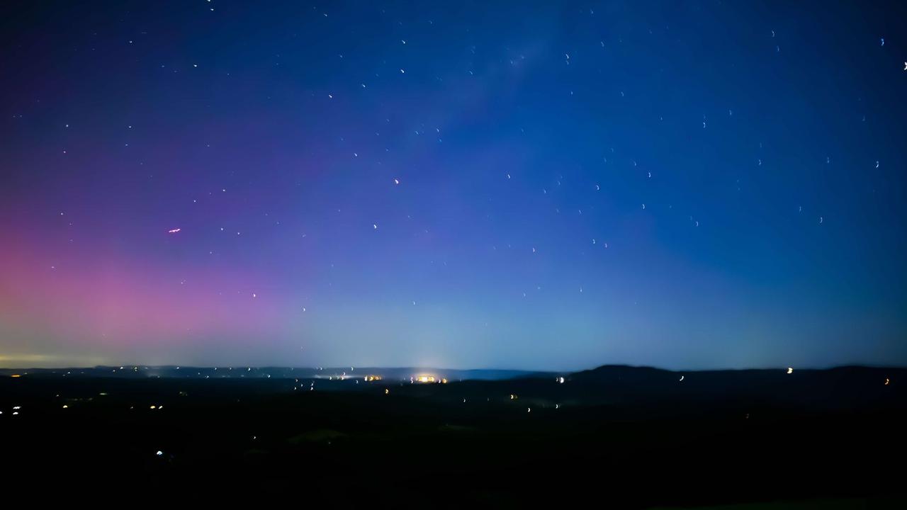 Long exposure was used to capture the Aurora Australis on the Sunshine Coast. Photo: contributed.