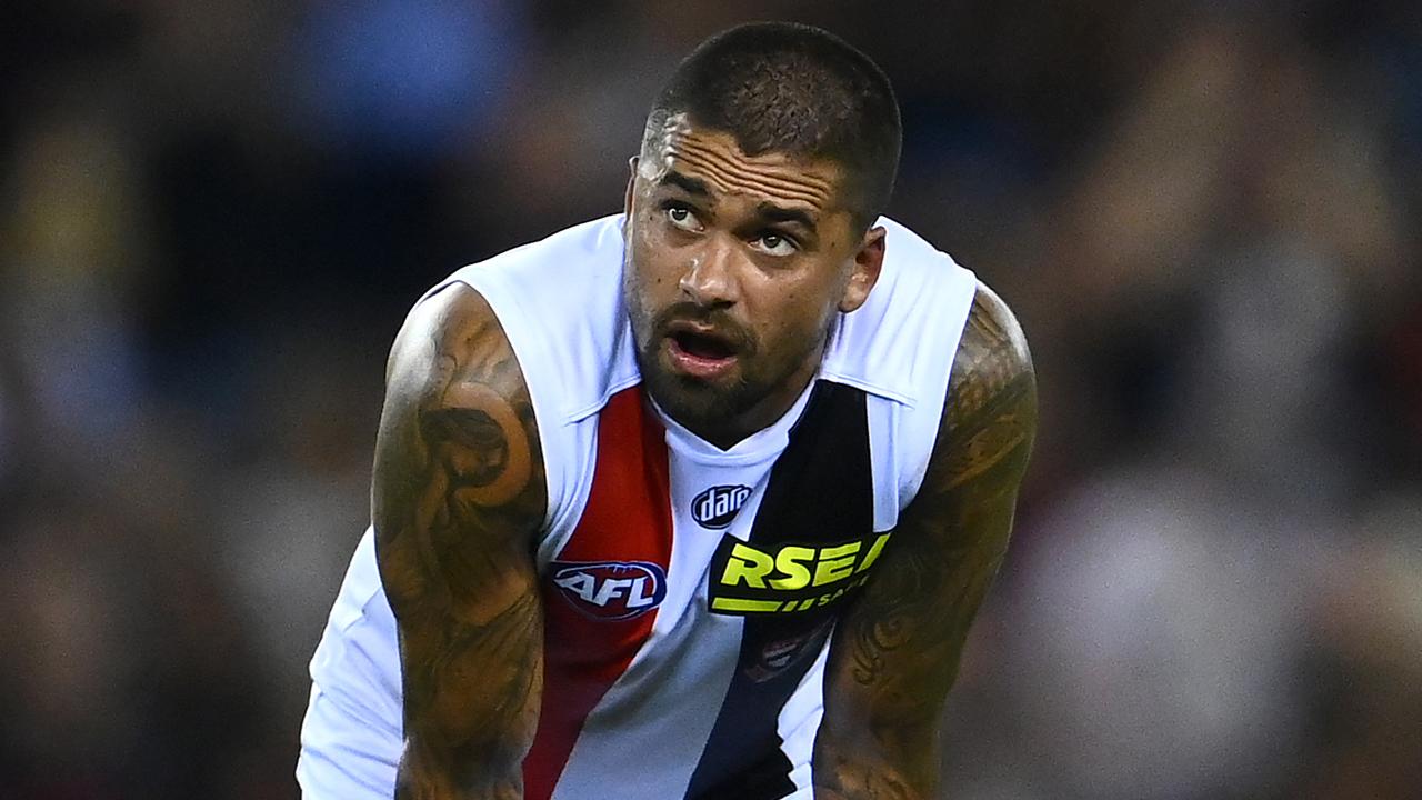 Bradley Hill reacts to the Essendon loss. Picture: Quinn Rooney/Getty Images