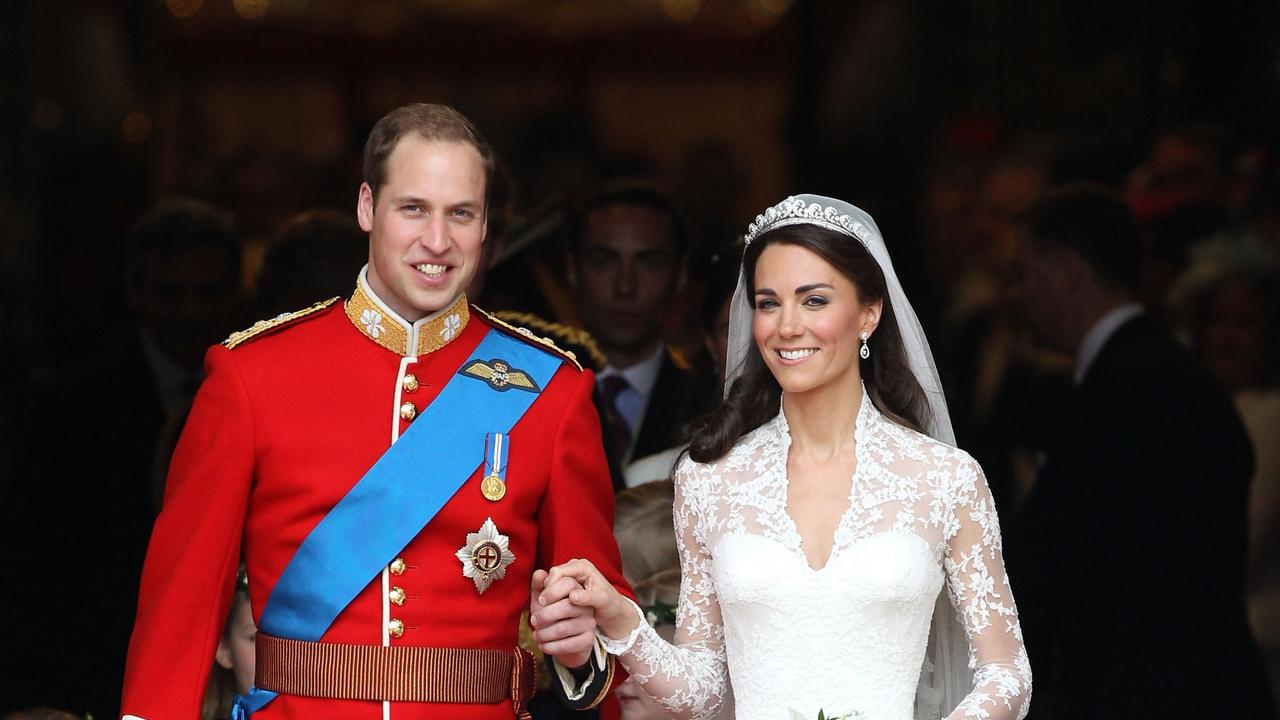 Prince William, Duke of Cambridge, and Catherine, Duchess of Cambridge, following their marriage at Westminster Abbey on April 29, 2011. Picture: Chris Jackson/Getty Images