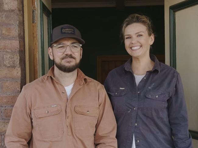 Edwina Bartholomew and her husband Neil Varcoe are renovating an old pub in the NSW town of Carcoar. Picture: Facebook