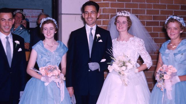 Brian and Fleur Wenham on their wedding day, 60 years ago.