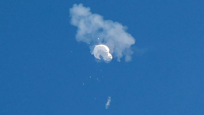 The US shot down a suspected Chinese spy balloon on February 4. Picture: Randall Hill.