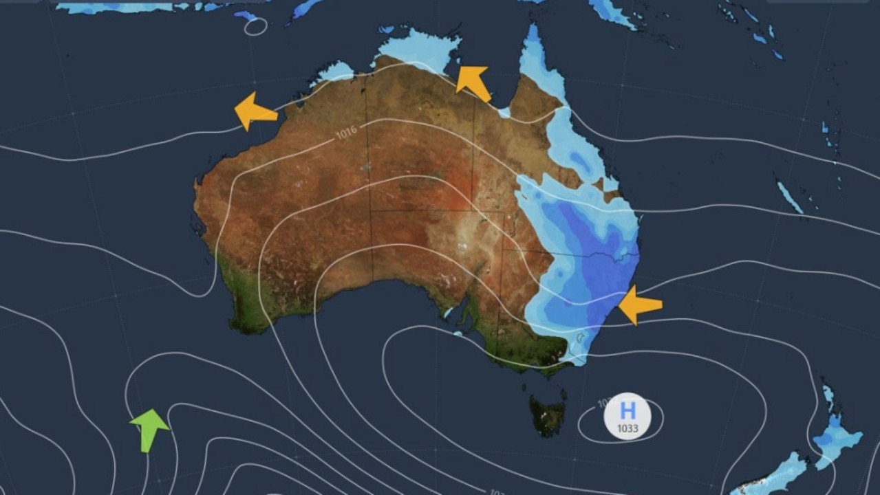 The heaviest falls will occur on Friday. Picture: WeatherZone