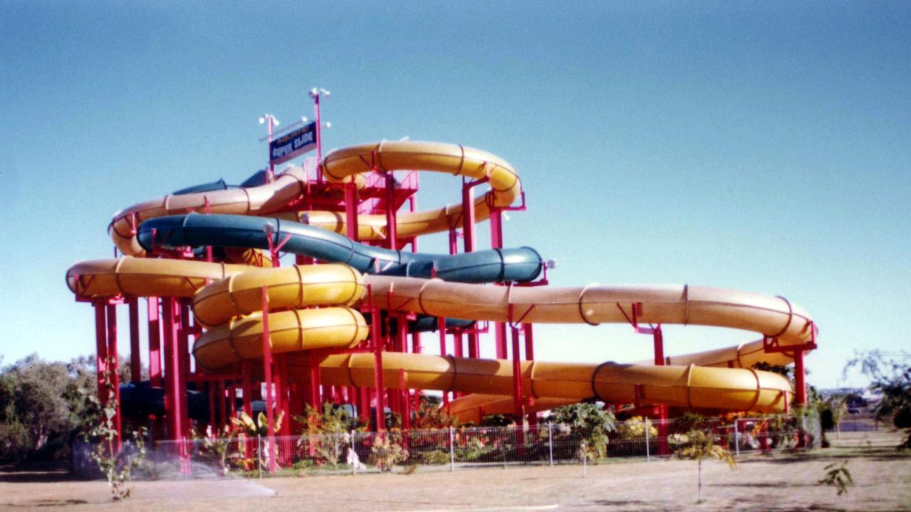 The North Rockhampton Aquatic Super Slide. Photo courtesy Livio and Kerrie Piva.