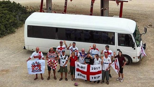 Aaron Wallace’s 2017 Rugby League World Cup bus tour.