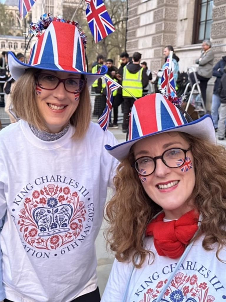 Twins Marie and Michelle were very on brand for the occasion. Picture: Bronte Coy