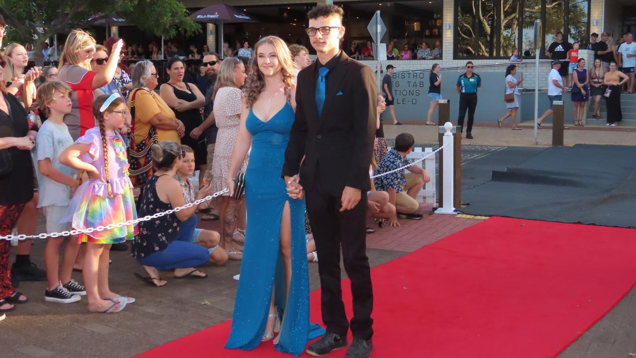 Students from Urangan State High School celebrating their formal.