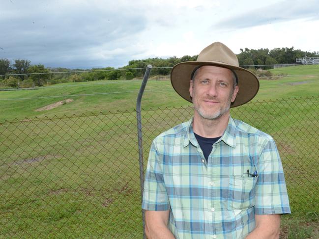 Senior Project Manager John Hart near Byron Shire Council's wastewater treatment plant at the Byron Wetlands. Behind him is the site where the council hopes to build a major bioenergy facility.