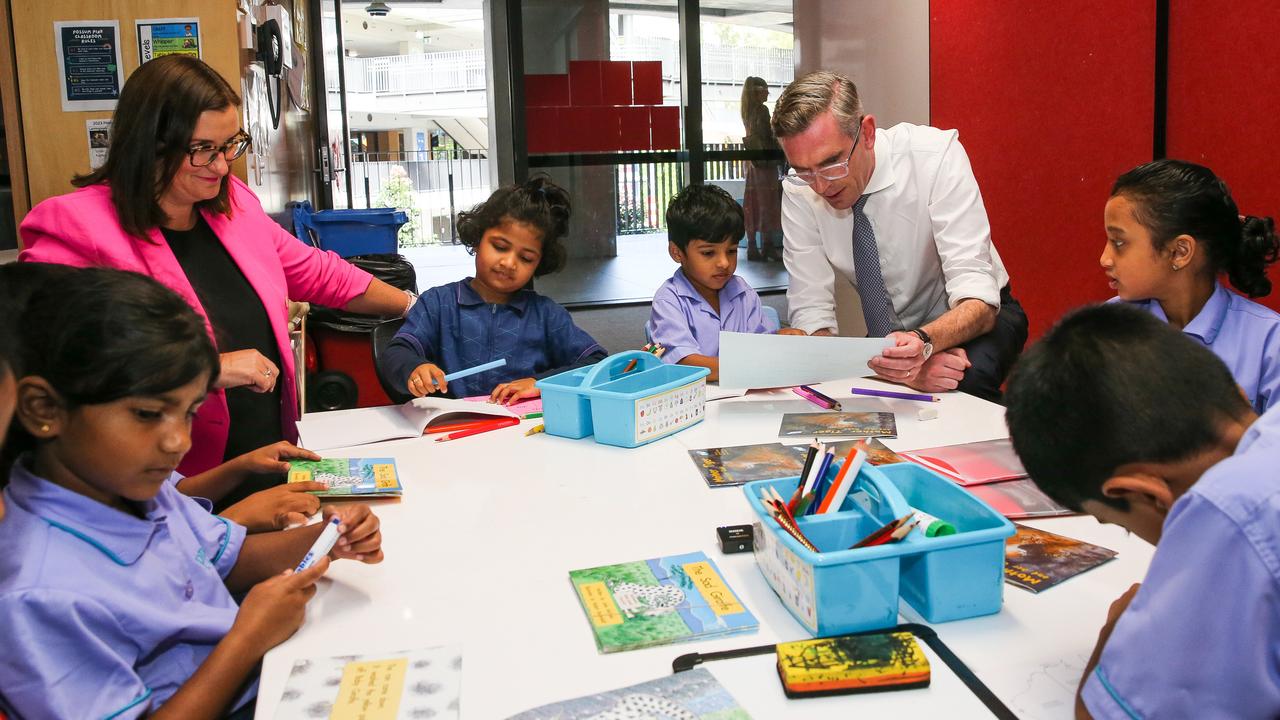 Premier Dominic Perrottet and Minister for Education and Early Learning Sarah Mitchell made the funding announcement on Tuesday. Picture: NCA NewsWire/ Gaye Gerard