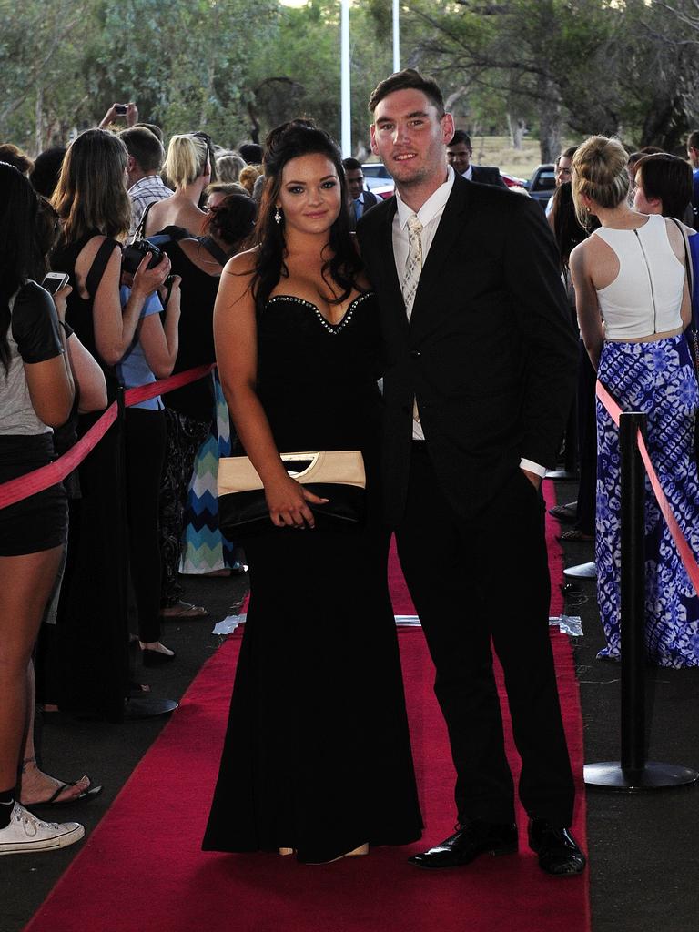 Harry Weeks and Michelle McEwan at the 2014 Centralian Senior College College formal. Picture: JUSTIN BRIERTY / NT NEWS