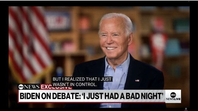 Joe Biden’s smile has an unnatural onset, offset. Picture: Supplied