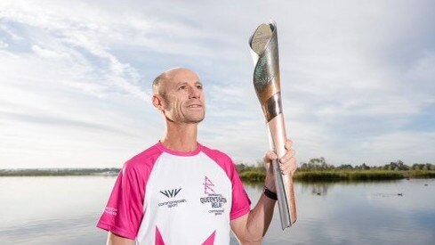 Steve Moneghetti at Lake Wendouree for the Queen's Baton Relay in Ballarat. Photo: Commonwealth Games Australia