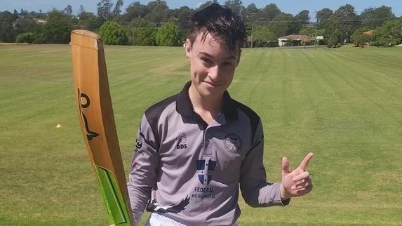 Souths junior cricket player Liam Burges has been a standout performer with the bat this season.