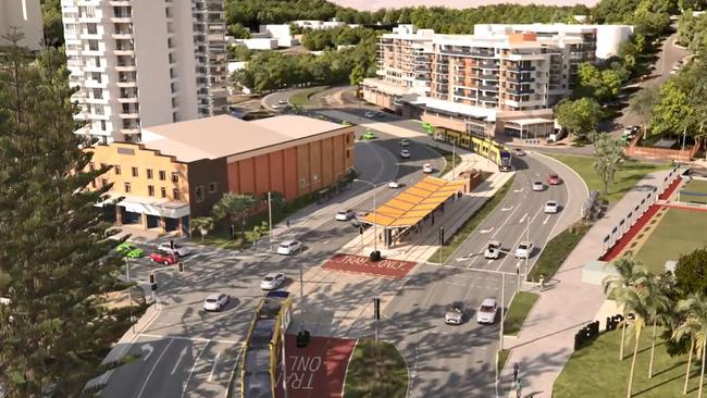 Gold Coast Light Rail Stage 3 artist impression.