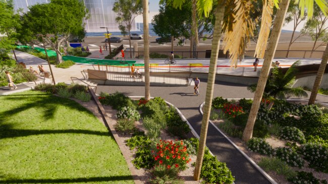 The Breakfast Creek green bridge will make landfall on the edge of historic Newstead Park.