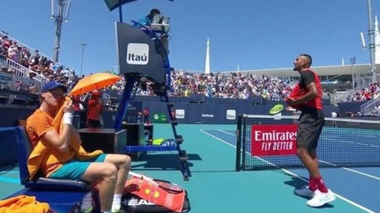 Kehancuran Nick Kyrgios vs Jannik Sinner di Miami Open, pelecehan wasit, video, reaksi