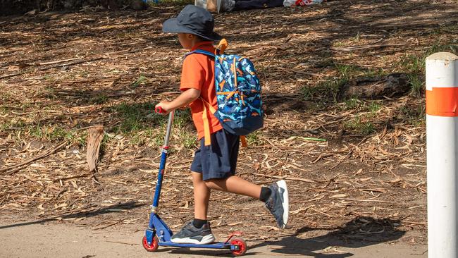 A man injected drugs just meters from the safe injecting room front door, and only 100 meters from Richmond Primary School. Picture: Jason Edwards