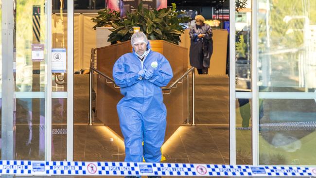 Queensland Police at Fortitude Valley Train Station after a fatal stabbing.