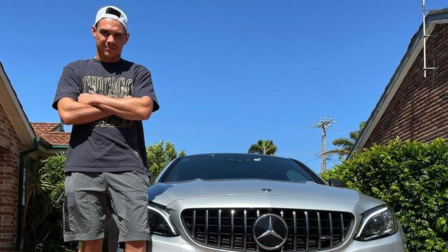 Tim Tszyu with his new pride and joy, a Mercedes C63S AMG Coupe.