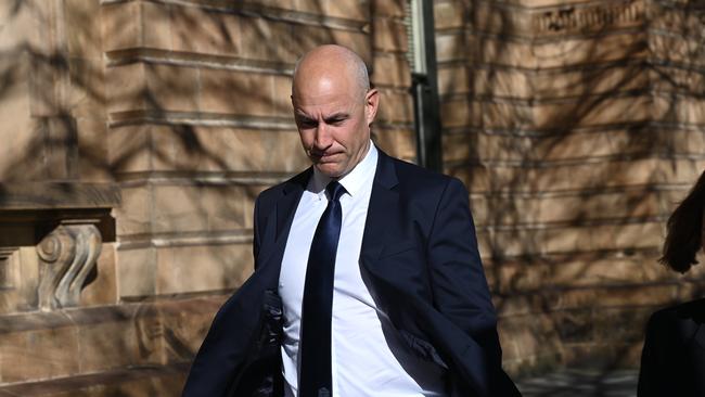 Ex footballer Warren Tredrea arriving at court for his unfair dismissal case against Channel 9. Picture: NCA NewsWire