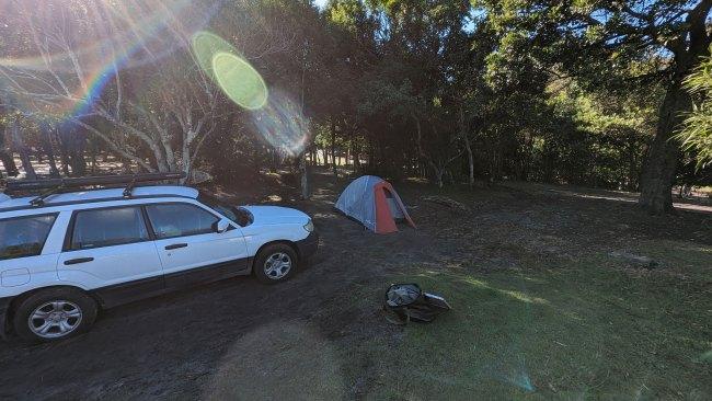 Stop your car from getting soggy, by bringing yourself a bucket for wet clothes and wetsuits. Picture: James Booth