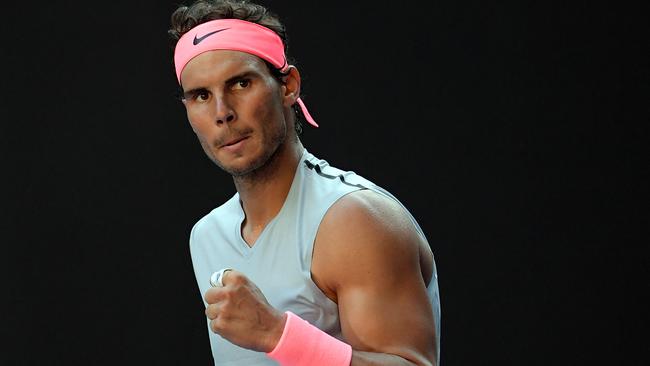 Rafael Nadal had to dig in against Leonardo Mayer. Picture: AAP