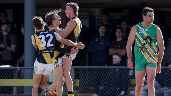 Mitcham piled on seven consecutive goals against the breeze in last weekend’s final. Picture: George Salpigtidis