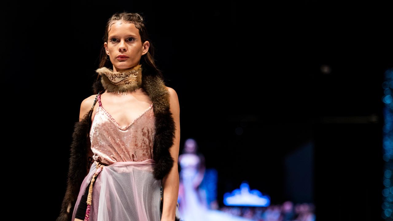 2024 Country to Couture at the Darwin Convention Centre showcases hand-designed First Nations fashion. Picture: Pema Tamang Pakhrin