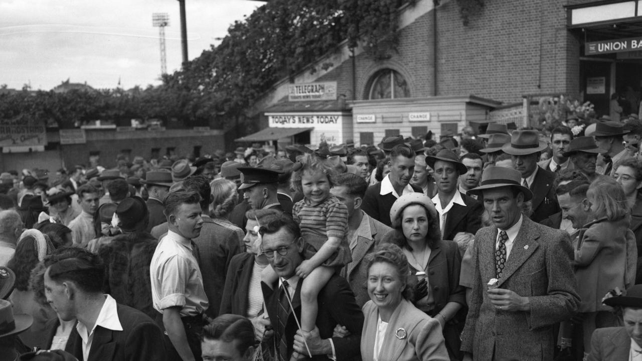 Many of the buildings are unchanged, but not the fashions. Dressed up for the Show in 1948.