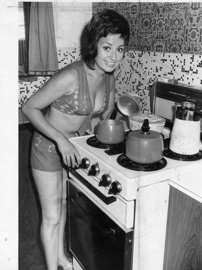 1973: Wills at home after winning TV Week Logie Award, February 1973. Photo: News Corp.