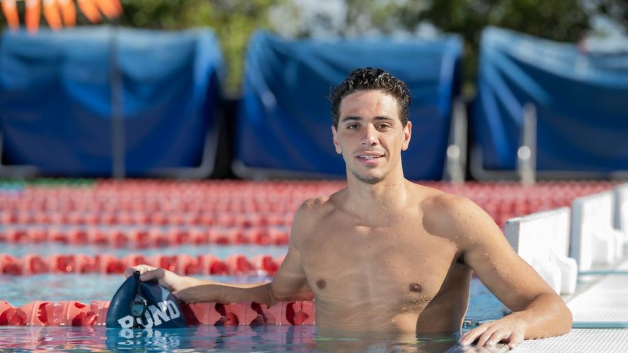 Omar Abbass is headed to the Paris 2024 Olympics after arriving from Syria and joining the Bond University swimming team. Picture: Bond Uni