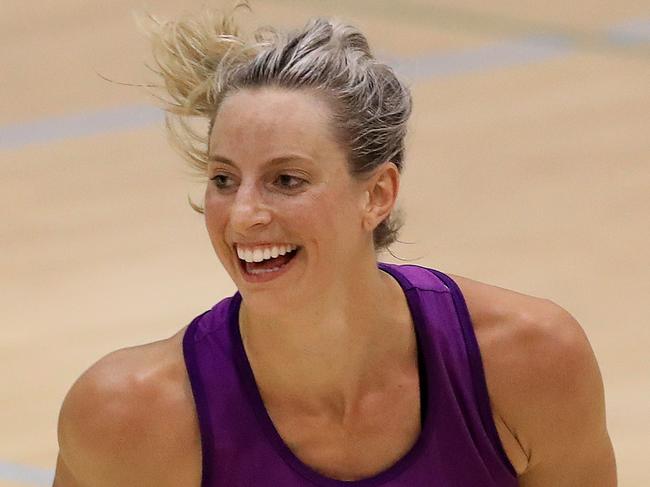 Laura Geitz plays for the Qld Firebirds in a practice match against the Sunshine Coast at QSAC in Brisbane. Pics Adam Head