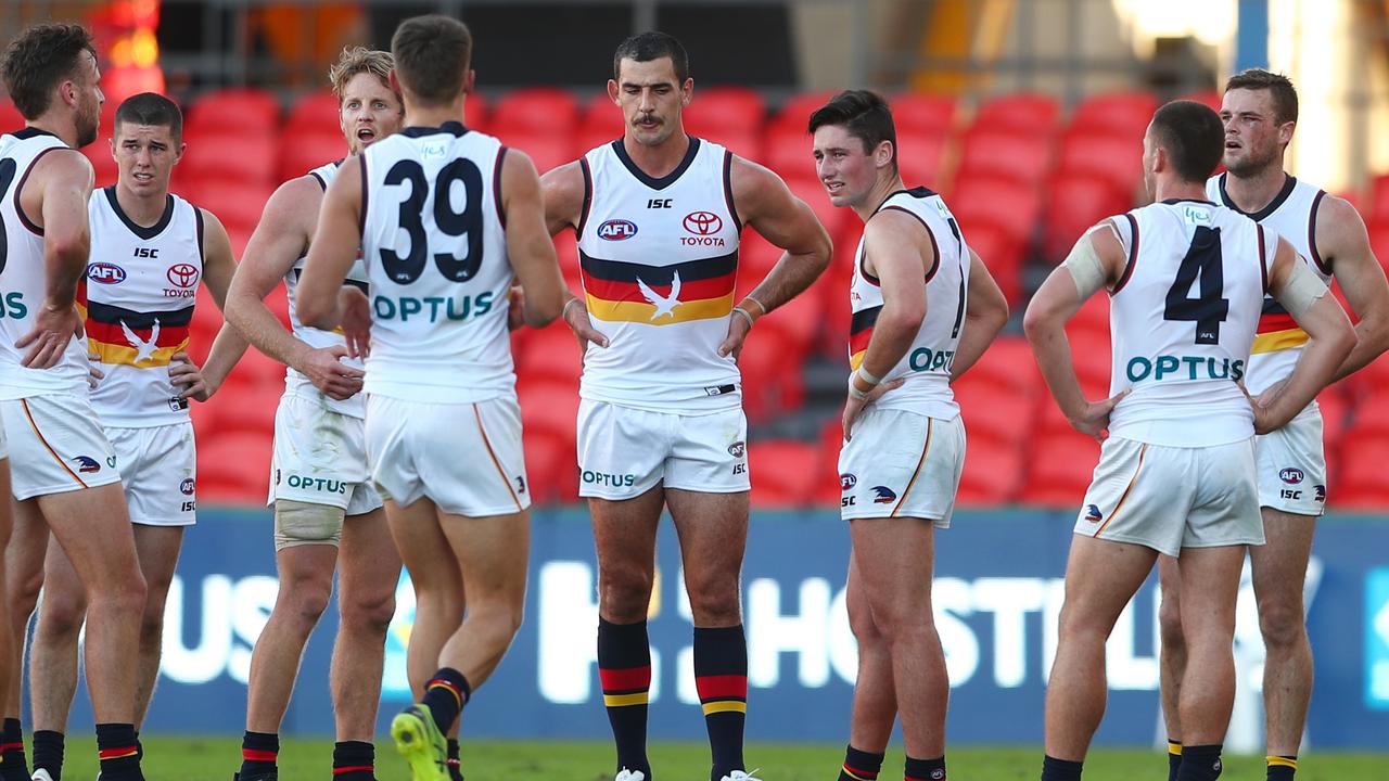 Taylor Walker’s Adelaide Crows have hit rock-bottom. Picture: Chris Hyde