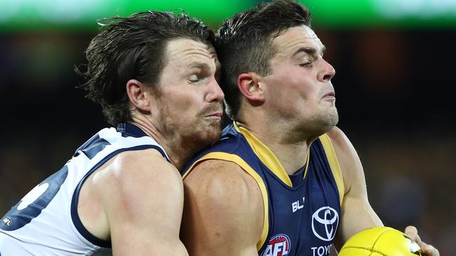 Will Dangerfield and Crouch soon become teammates once again? Picture: Sarah Reed