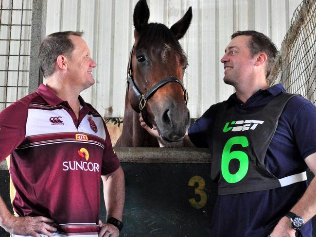 Kevin Walter with horse Tiyatrolani and Tony Gollan - Photo Supplied Noel Pascoe