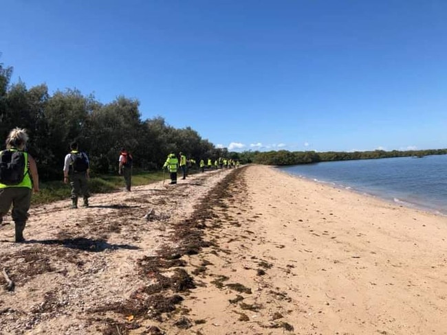 Volunteers join the search for missing fisherman Trent Riley who has been missing for 11 days.