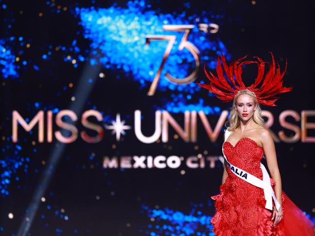 MEXICO CITY, MEXICO - NOVEMBER 14: Miss Australia Zoe Creed participates in the The 73rd Miss Universe Competition - Preliminary Competition at Arena Ciudad de Mexico on November 14, 2024 in Mexico City, Mexico. (Photo by Hector Vivas/Getty Images)