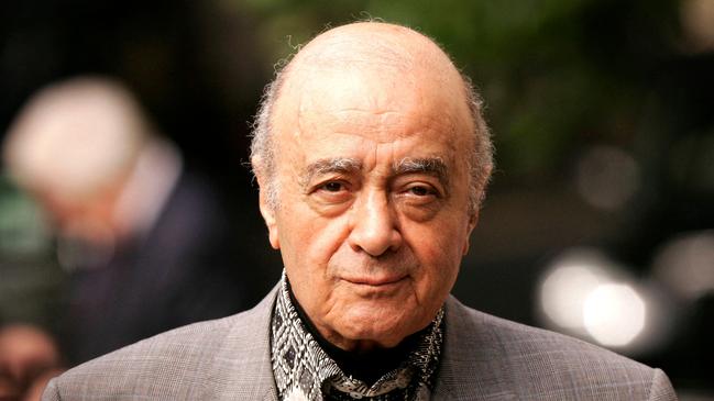 Egyptian billionaire Mohamed Al Fayed was a confidant of the late Princess Diana, and his son Dodi died alongside her in a car crash in Paris in 1997. Picture: Shaun Curry / AFP