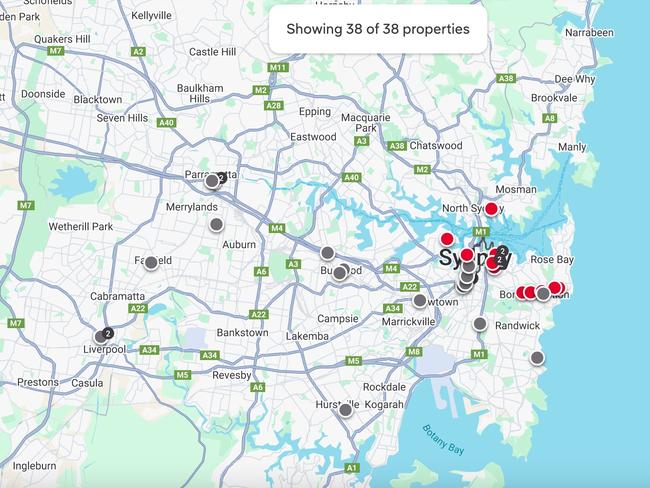 A quick search found zero properties within Ms Jackson's parameters. A total of 38 parking spaces under $200 were all that came up on realestate.com.au