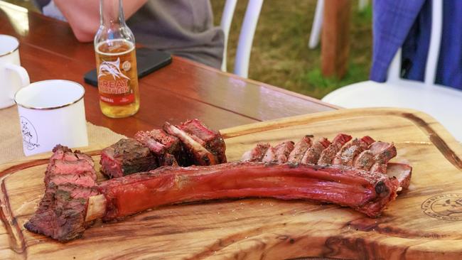 Chairman of Beef Australia Bryce Camm ordered a "tomahawk" at Beef 2024 in Rockhampton. Photo: Steve Vit.