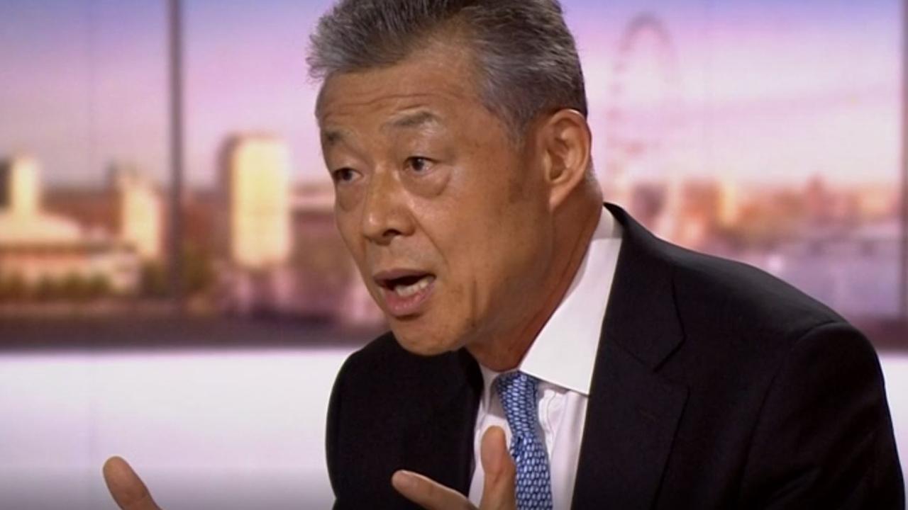 Chinese Ambassador Liu Xiaoming on The Andrew Marr Show. Picture: BBC