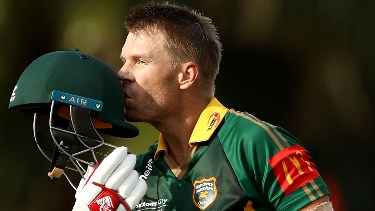 David Warner is plying his trade in grade cricket while he serves a suspension.