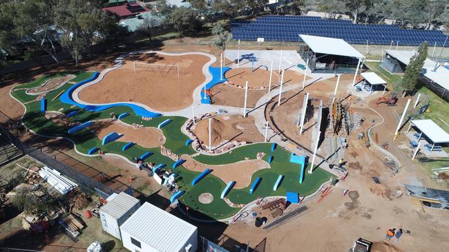 An aerial view of the Alice Springs adventure park in August, 2024. Picture: Alice Springs Town Council