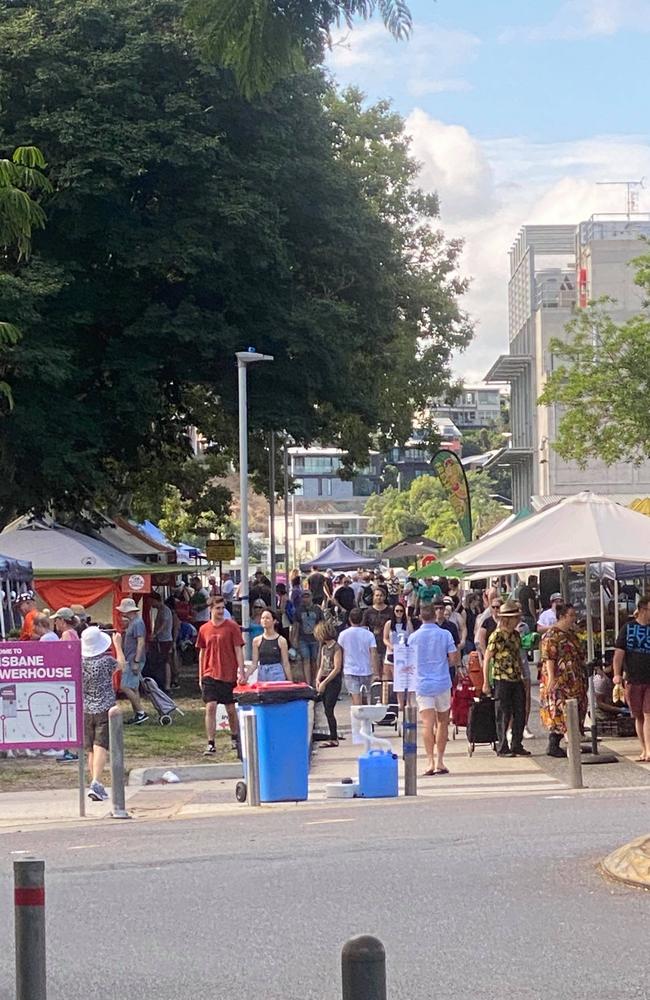 People packed into Brisbane's Powerhouse Markets this morning, despite COVID-19 restrictions. Picture: Supplied