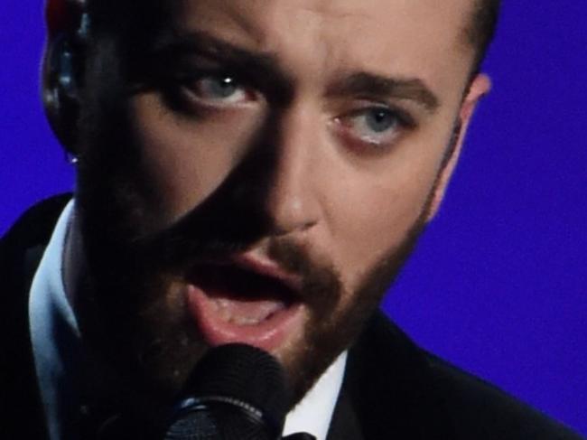 Singer Sam Smith performs on stage at the 88th Oscars on February 28, 2016 in Hollywood, California. AFP PHOTO / MARK RALSTON