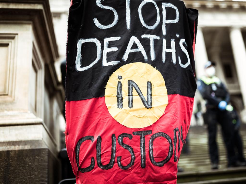 Protesters march in Bourke Street last week in Melbourne, Australia. Picture: Darrian Traynor