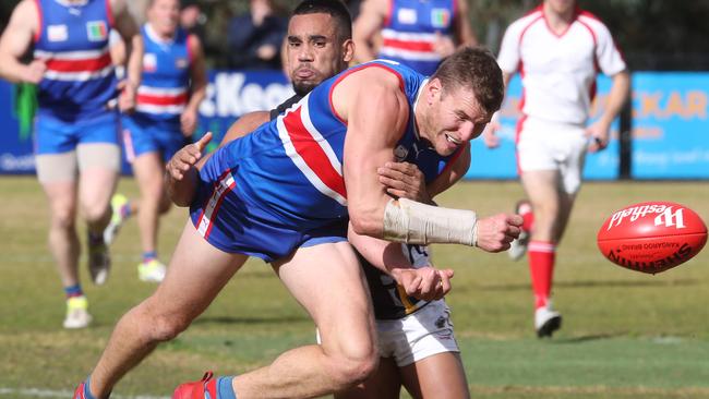 Dale Walker in action for South Croydon. Picture: David Crosling