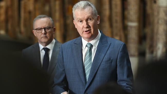 Arts Minister Tony Burke says ‘there is nothing wrong with an artist being assisted to create their work – as long as the artist maintains creative control’. Picture: Martin Ollman